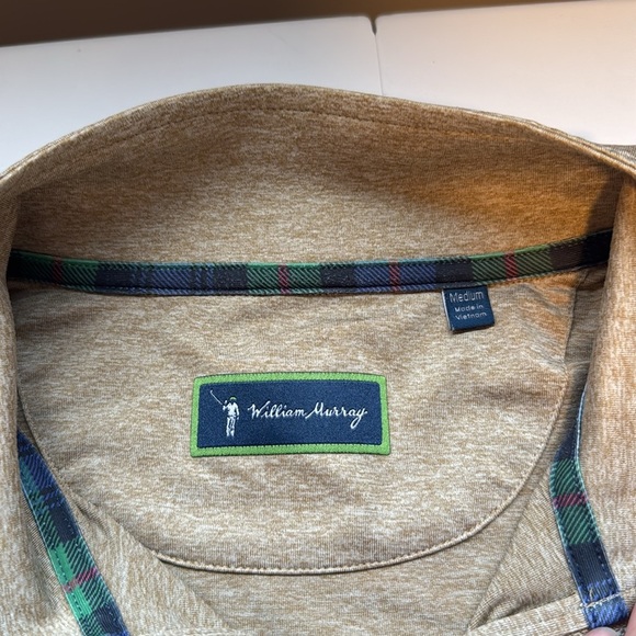 William Murray Golf Tan Long Sleeve Quarter Zip - Picture 6 of 10